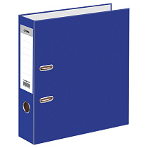 Папка-регистратор СТАММ, 80мм, бумвинил, с карманом на корешке, синяя