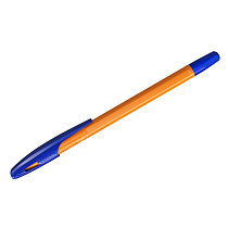 Ручка шариковая СТАММ "Орбита 100" синяя, 0,7мм, оранжевый корпус