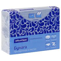 Протирочная бумага лист. OfficeClean Professional(Z-сл) (H2), 2-слойная, 190л/пач, 21*23см, синий